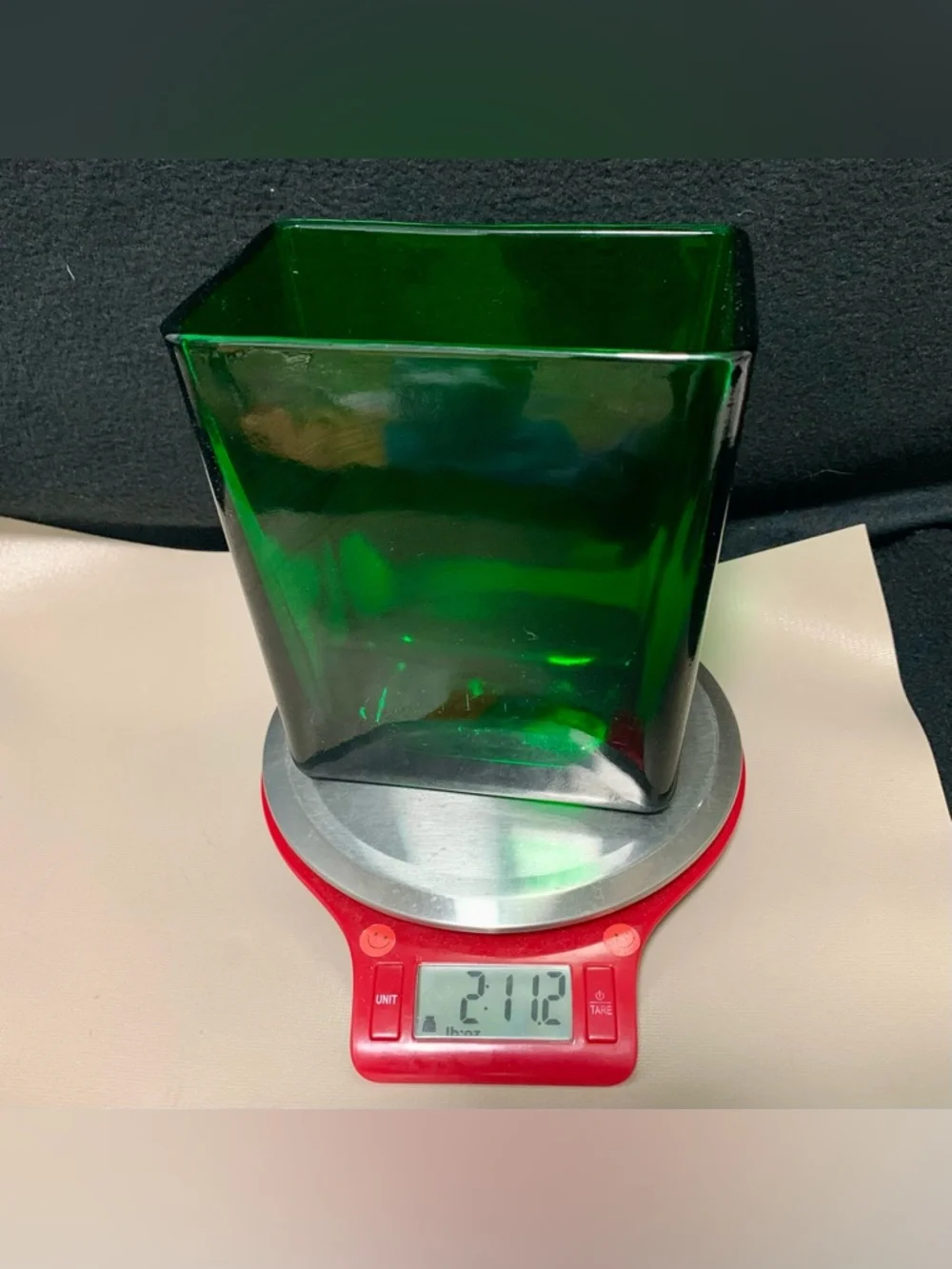 🔍 Vintage Napco Emerald Green Glass Vase / Planter #1168 | Mid-Century Modern